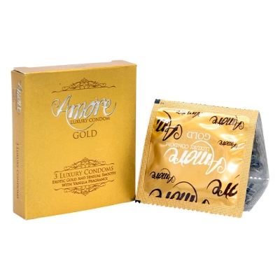 Picture of Amore Luxury Gold Condom (3 Of 3 Of X 1) 3 Pc (1 Pack)