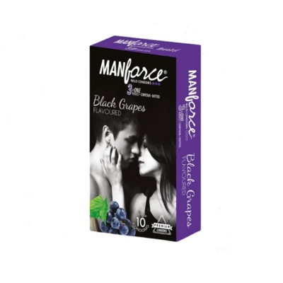 Picture of Manforce Condom for Men 10pcs Pack - Manforce 1500 Dots Litchi/ Game/ Black Grape/ Cocktail Hazenlut/ Cocktail Strawberry/ Sunny/ Strawberry/ Chocolate/ Orange/ Pineapple Flavor Condom (Made in India) - Select Variants & Order