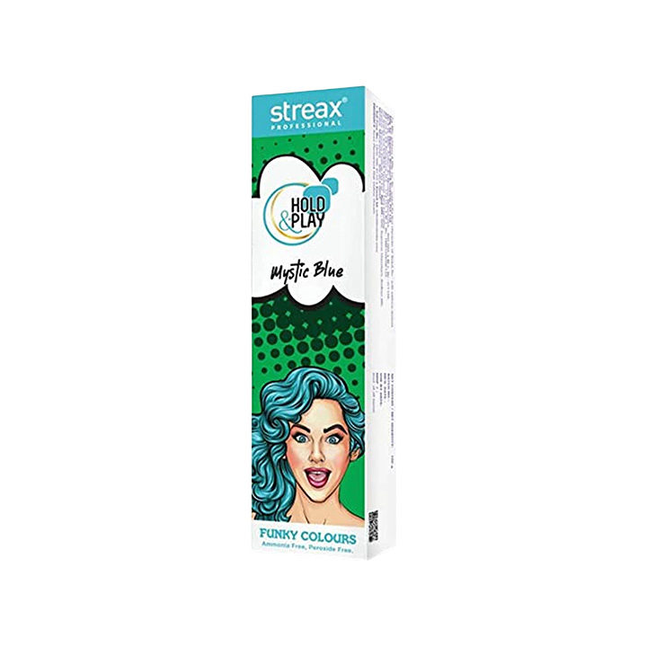 Buy Streax Professional Hold and Play Funky Hair Colour Mystic Blue 100gm at Best Price In Bangladesh