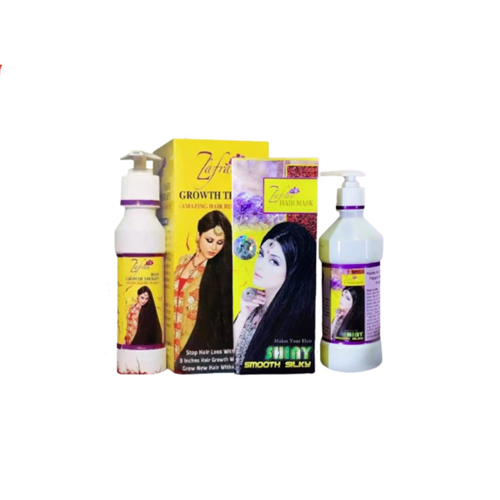 Picture of Zafran Hair Loss Combo - Zafran Hair Growth Therapy Oil 150ml & Zafran Hair Mask 120ml
