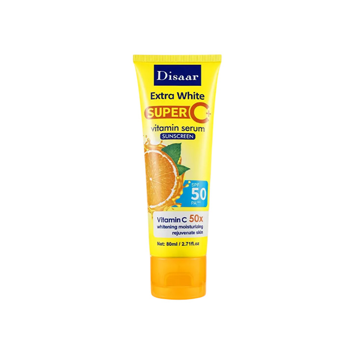 Picture of Disaar Sun Cream SPF50+ PA+++ Lightweight Natural Vitamin C Extract Sun Block Cream For Face 80ml