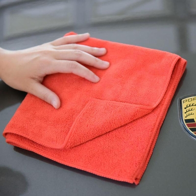 Picture of Microfiber Cleaning and Washing Towel  - Red