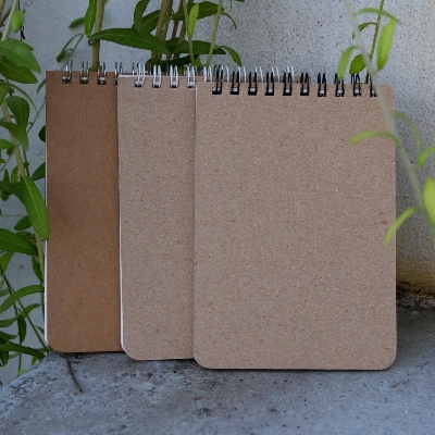 Picture of Memo Book White, Black & Silver Double-O Ring Notebook 3-Pack