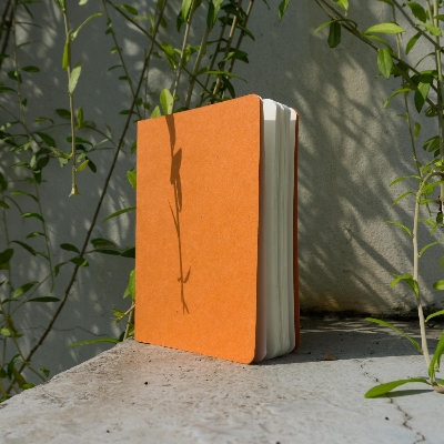 Picture of Explorer Notebook (Jute Handmade Orange Board Cover)