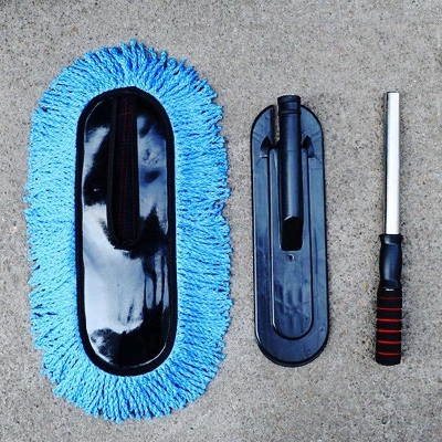 Picture of Car Wash Cleaning Brush Duster Dust Wax Mop Microfiber Telescoping Dusting Tool