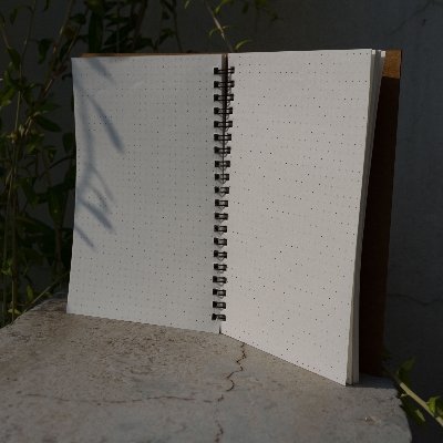 Picture of Designer Series Kraft Spiral Dotted Grid Notebook