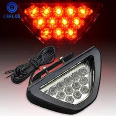 Picture of Universal SPORTY F1 Style Triangle 12 LED Rear Stop Tail 3rd Brake Light – White