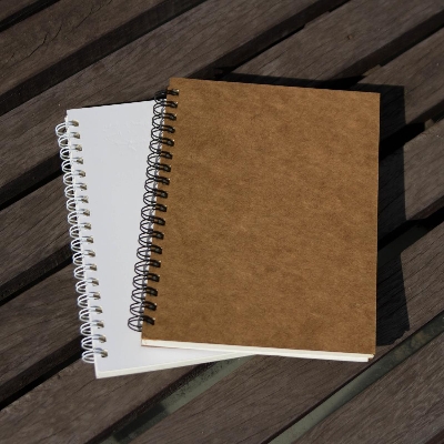 Picture of Executive Series Kraft & White Cover Spiral Notebook 2-Pack