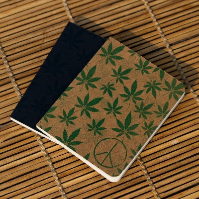 Picture of Cannabis Series Black Leaf & Brown Leaf Notebook (SN20201125) 2-Pack