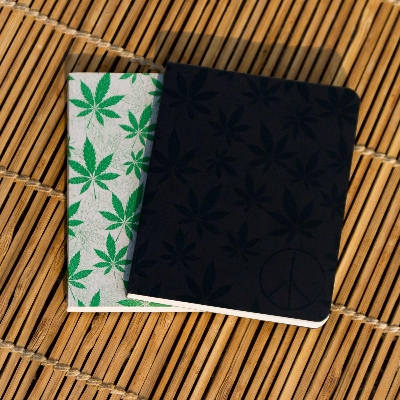 Picture of Cannabis Series Green Leaf & Black Leaf Notebook (SN20201125) 2-Pack