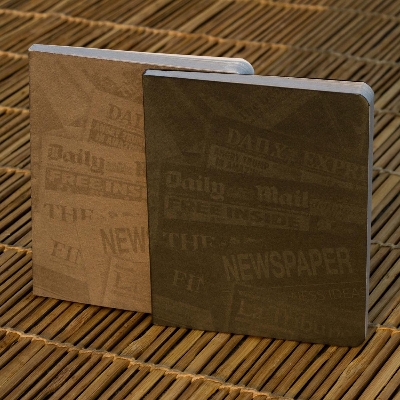 Picture of News Cover Series Workbook Grey & Silver Notebook (SN20201126) 2-Pack