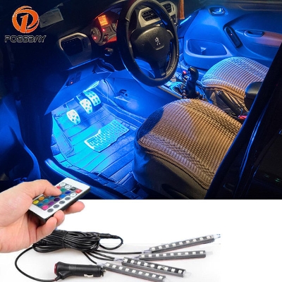 Picture of Car RGB LED Strip Light Car Styling Decorative Automobile Atmosphere Lamps Car Interior Light Wireless Remote/Voice Control