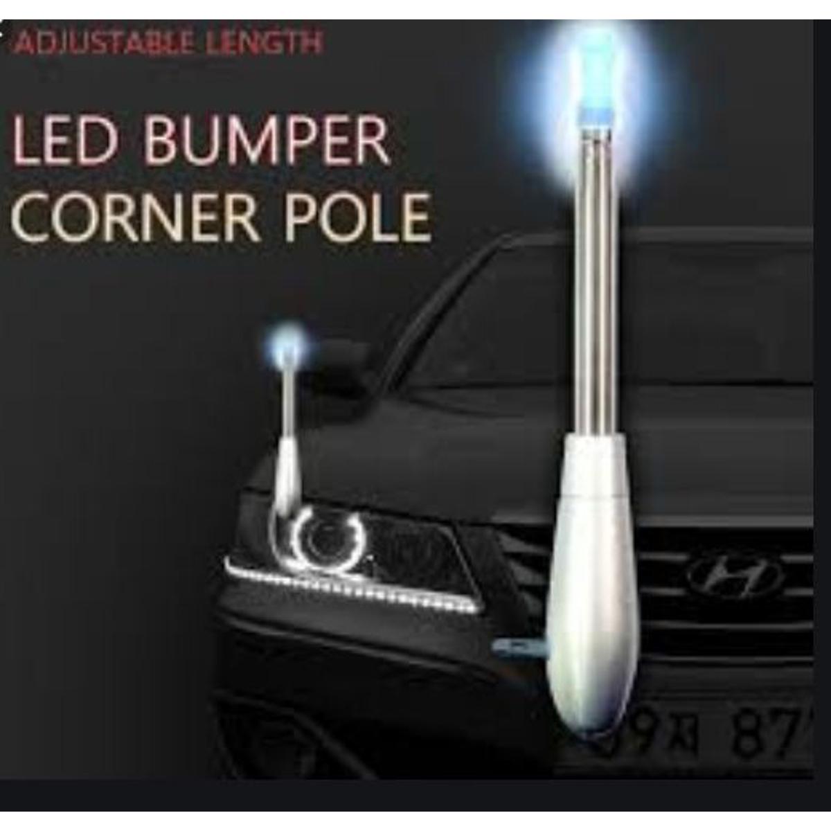 Picture of Vehicle Elasticity Bumper Corner Pole Safety Pole with LED Light for Universal Car