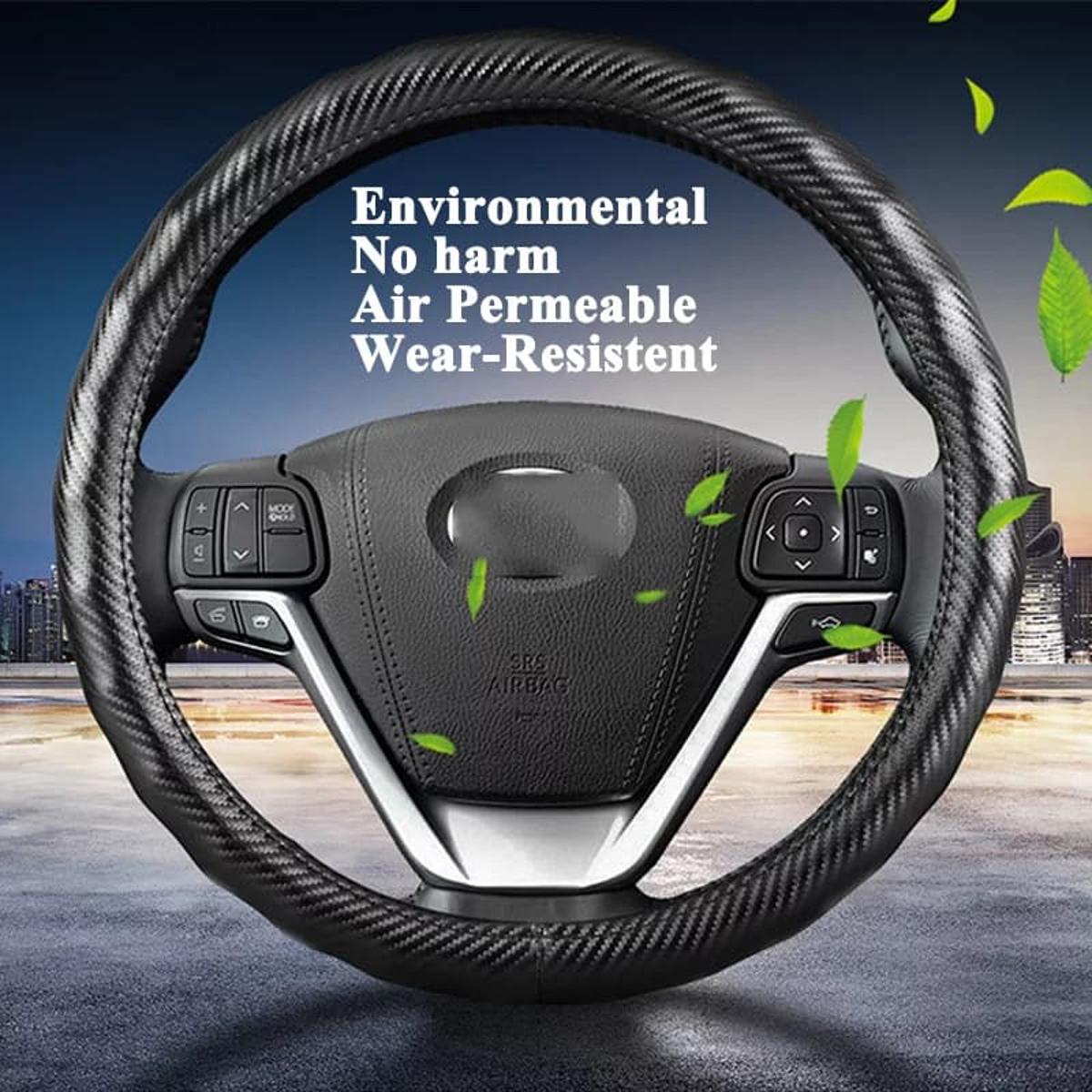 Picture of Carbon Fiber new Car Steering Wheel Cover- premium quality