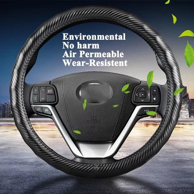 Picture of Carbon Fiber new Car Steering Wheel Cover- premium quality