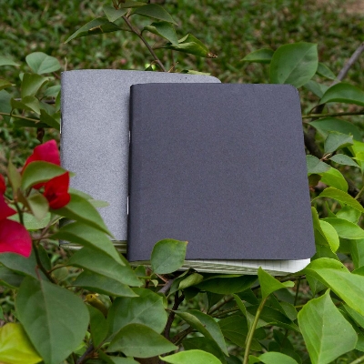 Picture of Everyday Graphic Dot-Graph Texture Ash & Grid-Graph Texture Black Notebook 2-Pack