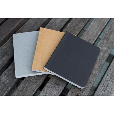 Picture of Pocket Series Black Grey Kraft Notebook 3-Pack
