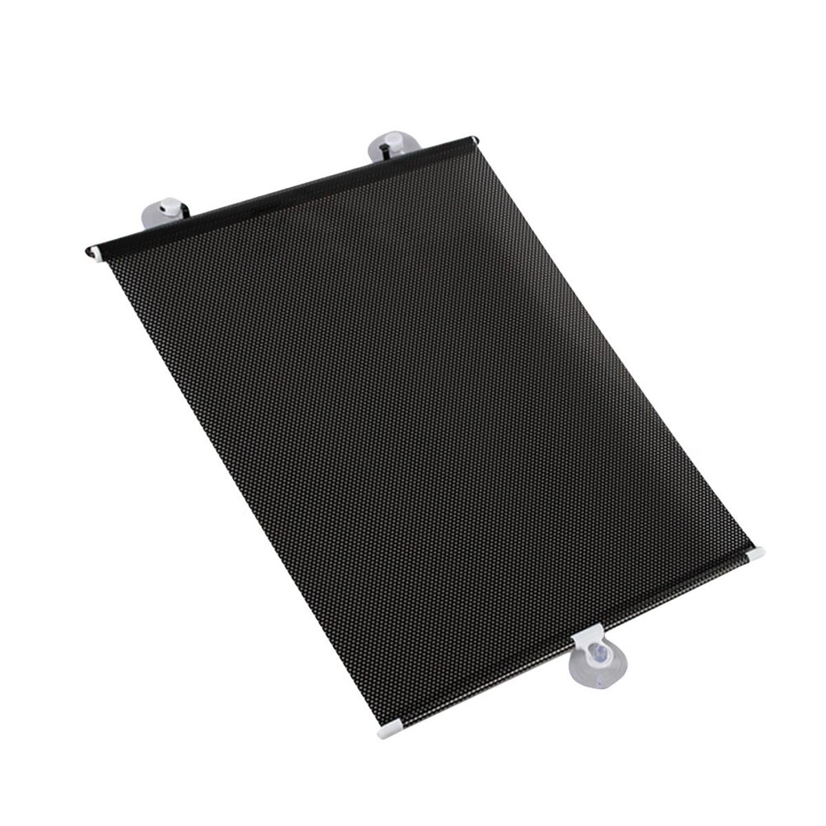 Picture of 2pcs Retractable Sun Shade Roller Car Curtain Window Shade (40*60cm) Black/ Beige