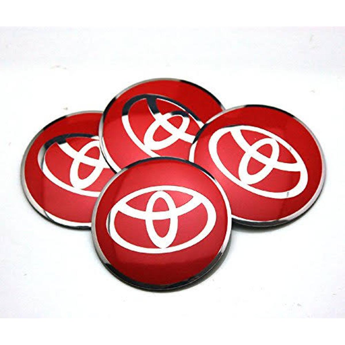 Picture of Car Custom Wheel Center Emblem Badge Sticker - Red