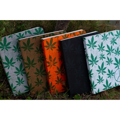 Picture of Leaf Series Black, Green, Brown, Orange & White Leaf Notebook (SN20201125) 5-Pack