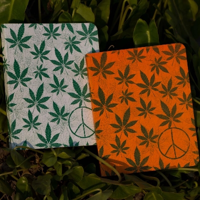 Picture of Cannabis Series Orange Leaf & White Leaf Notebook (SN20201125) 2-Pack