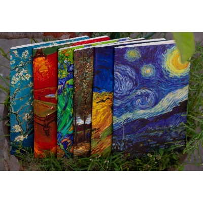 Picture of Starry Night, Almond Blossoms, Irises, Poplars near Nuenen, The Night Cafe, & Wheatfield with Crows Notebook 6-Pack