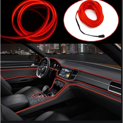 Picture of Overe 1Set Car LED Atmosphere Lights Decoration Lamp Strips For Fiat Punto Volkswagen VW Polo Passat B7 B8 Golf 5 6 7 Tiguan- Red