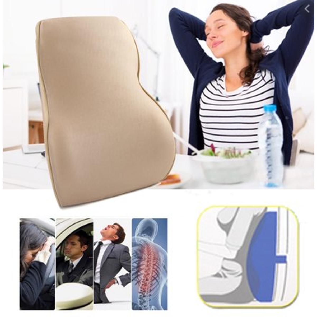 Picture of Soft Memory Foam Lumbar Support Back Massager Waist Cushion Pillow For Chairs in the Car Seat Pillows Home Office Relieve Pain