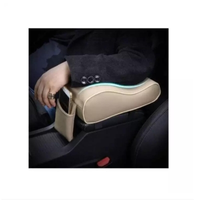 Picture of Autoleader PU Leather Car Armrest Pad Universal Center Console Arm Rest Seat Memory Foam Rest Pillow Armrest