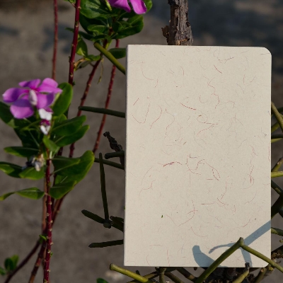 Picture of Tent Series Yellowish Page Hand Made Texture Grey Cover Notebook