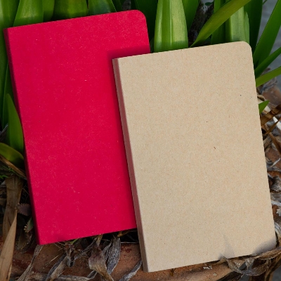 Picture of Tent Series Yellowish Page Hand Made Kraft & Red Cover Notebook 2-Pack