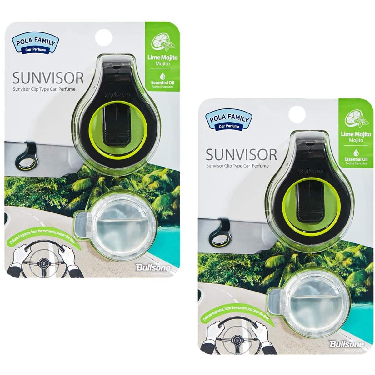 Picture of Bullsone Pola Family 100% Natural Car Air Freshener, Luxury Car Perfume, Sun Visor Type_Lime Mojito Scent