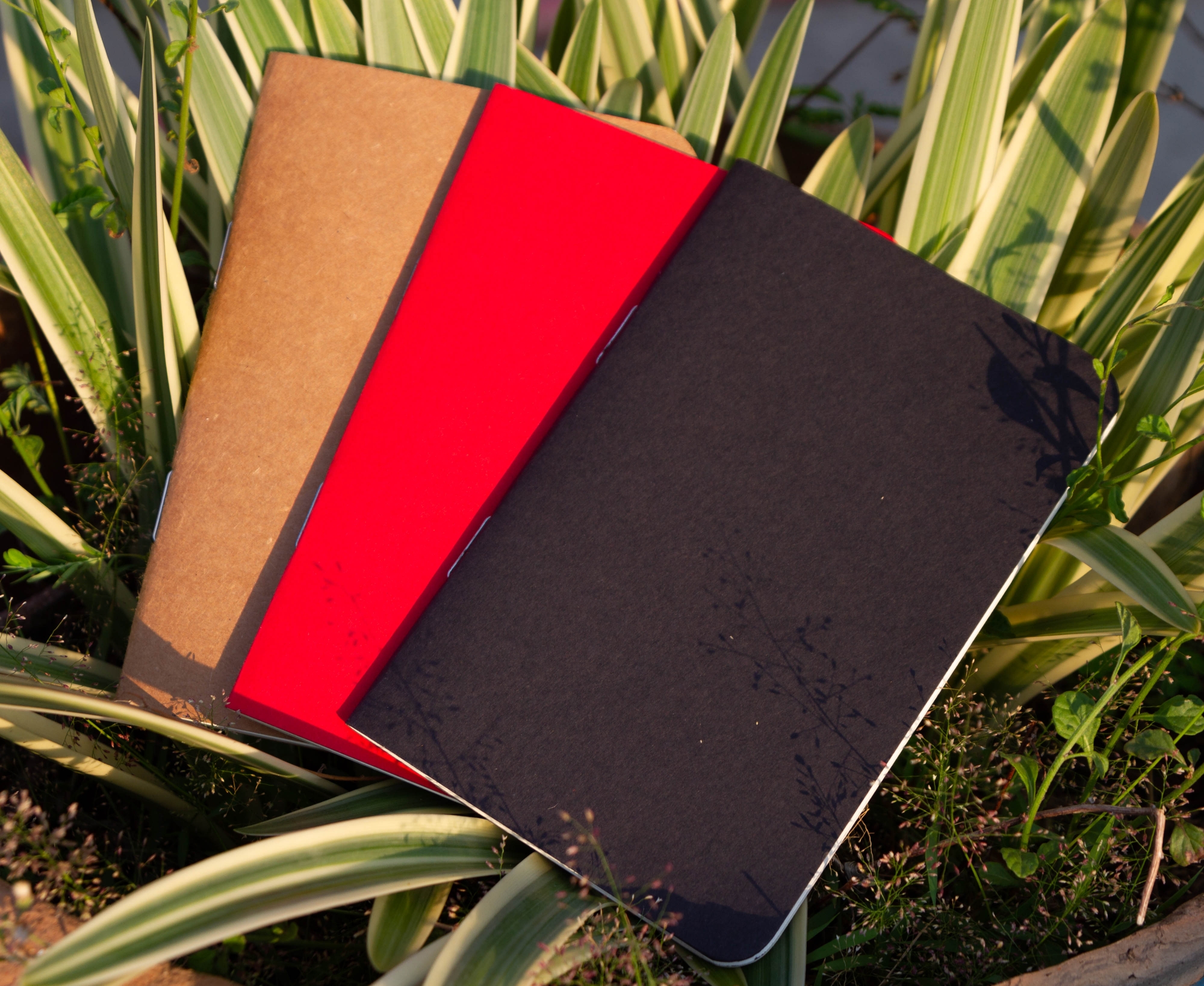Picture of Pocket Book Black, Kraft & Red Notebook 3-Pack