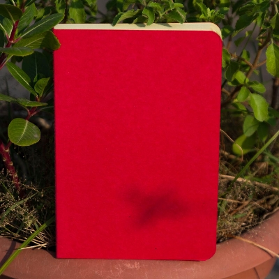 Picture of Yellowish Page Hand Made Red Cover Notebook