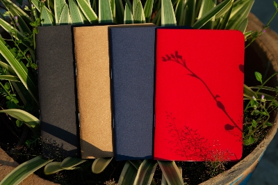 Picture of Pocket Book Black, Blue, Kraft & Red Notebook 4-Pack