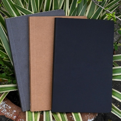 Picture of Designer Series Black, Kraft & Texture Ash Dotted Notebook 3-Pack