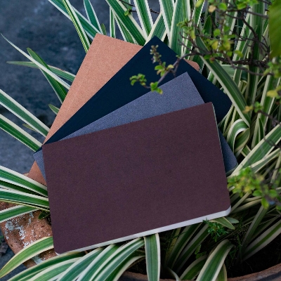Picture of Workaholic Black, Brown, Grey & Kraft Notebook 4-Pack