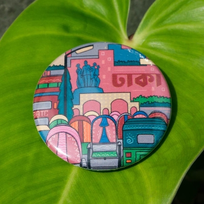 Picture of Dhaka Button Pin Badge(Brooches) - 10 Pcs