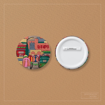 Picture of Dhaka Button Pin Badge(Brooches) - 10 Pcs