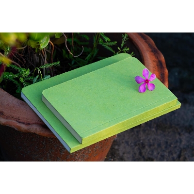 Picture of Tent Series Yellowish Page Hand Made Green Cover Notebook & Explorer Notebook (Jute Handmade Green Board Cover) 2-Pack