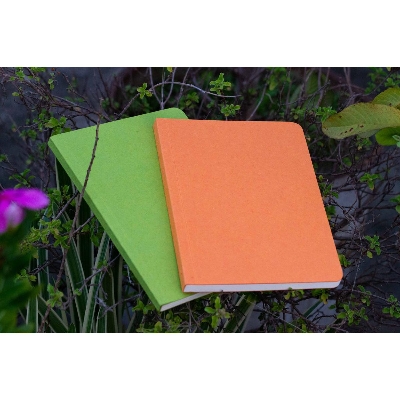 Picture of Explorer Notebook (Jute Handmade Green & Orange Board Cover) 2-Pack