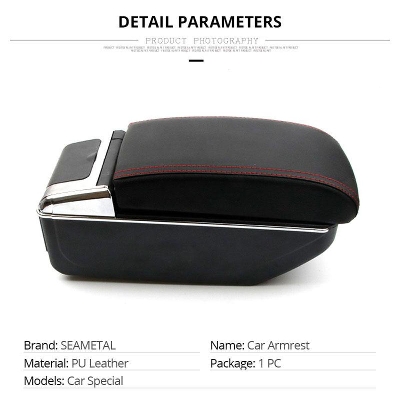 Picture of UniveUrsal Car Armrest Consolbox USB System Black Color