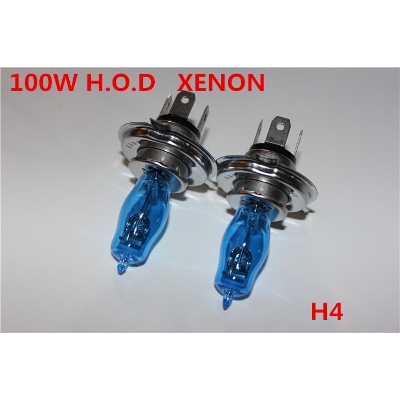 Picture of 2 x H4 12V 6000K / 2900k 100w Super White /Warm white High Beam Low Beam Auto Car HOD Halogen Bulbs Lamps Headlight Bulbs