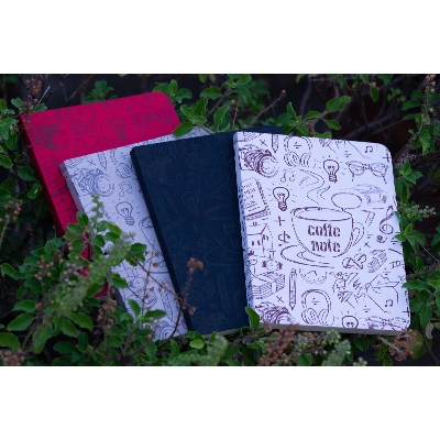 Picture of Coffee Note Series Black, Grey, Red & White Notebook (SN20218147) 4-Pack