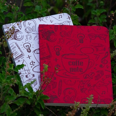 Picture of Coffee Note Series Red & White Notebook (SN20218147) 2-Pack