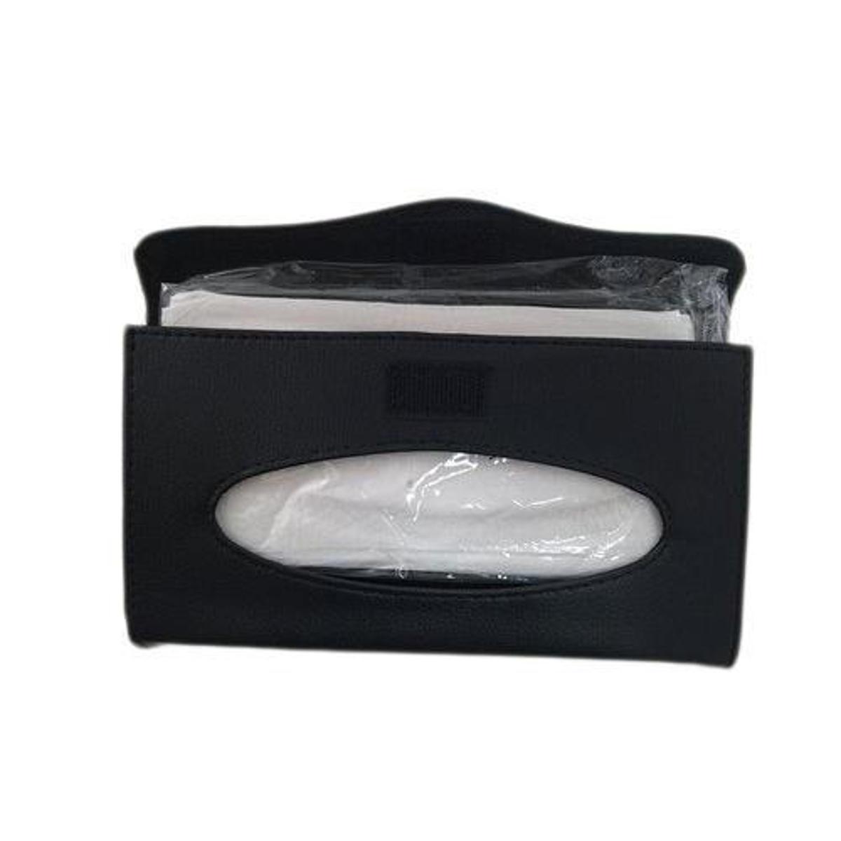 Picture of Auto accessories tissue box cover PU leather car sun visor tissue box custom tissue paper box