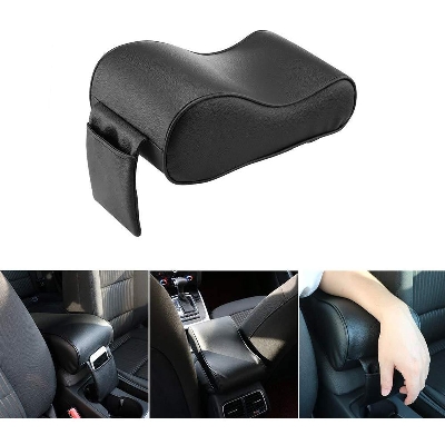 Picture of Memory Foam Car Armrest Cushions Armrest Center Consoles Head Neck Rest Pillow Pad for Car Motor Auto Vehicle(Black)