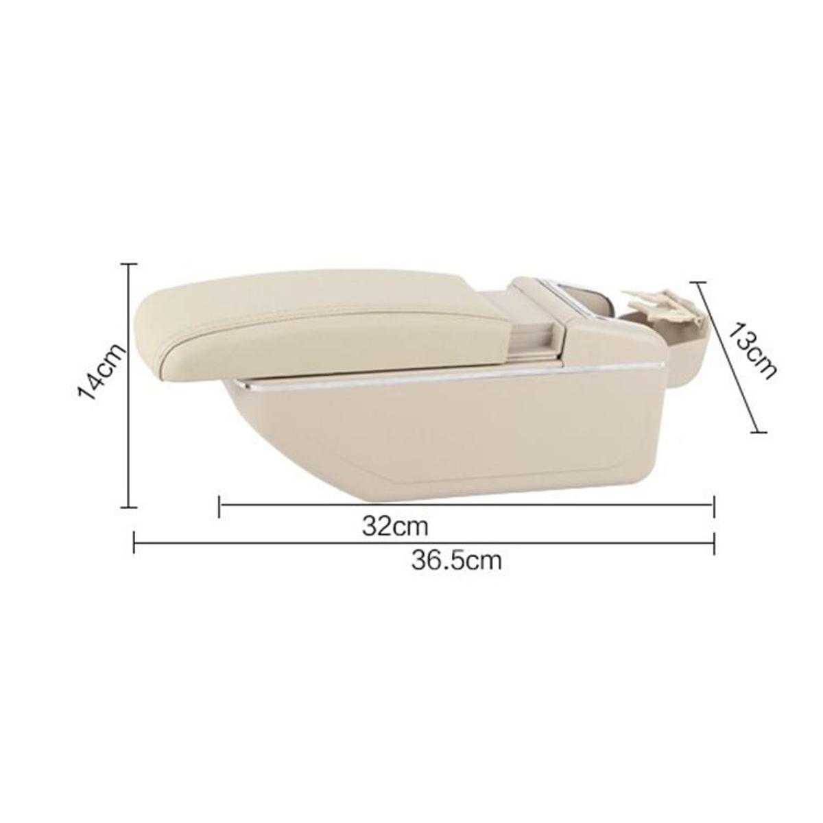 Picture of USB Universal Car Console Box With Aramrest Box Color Beige