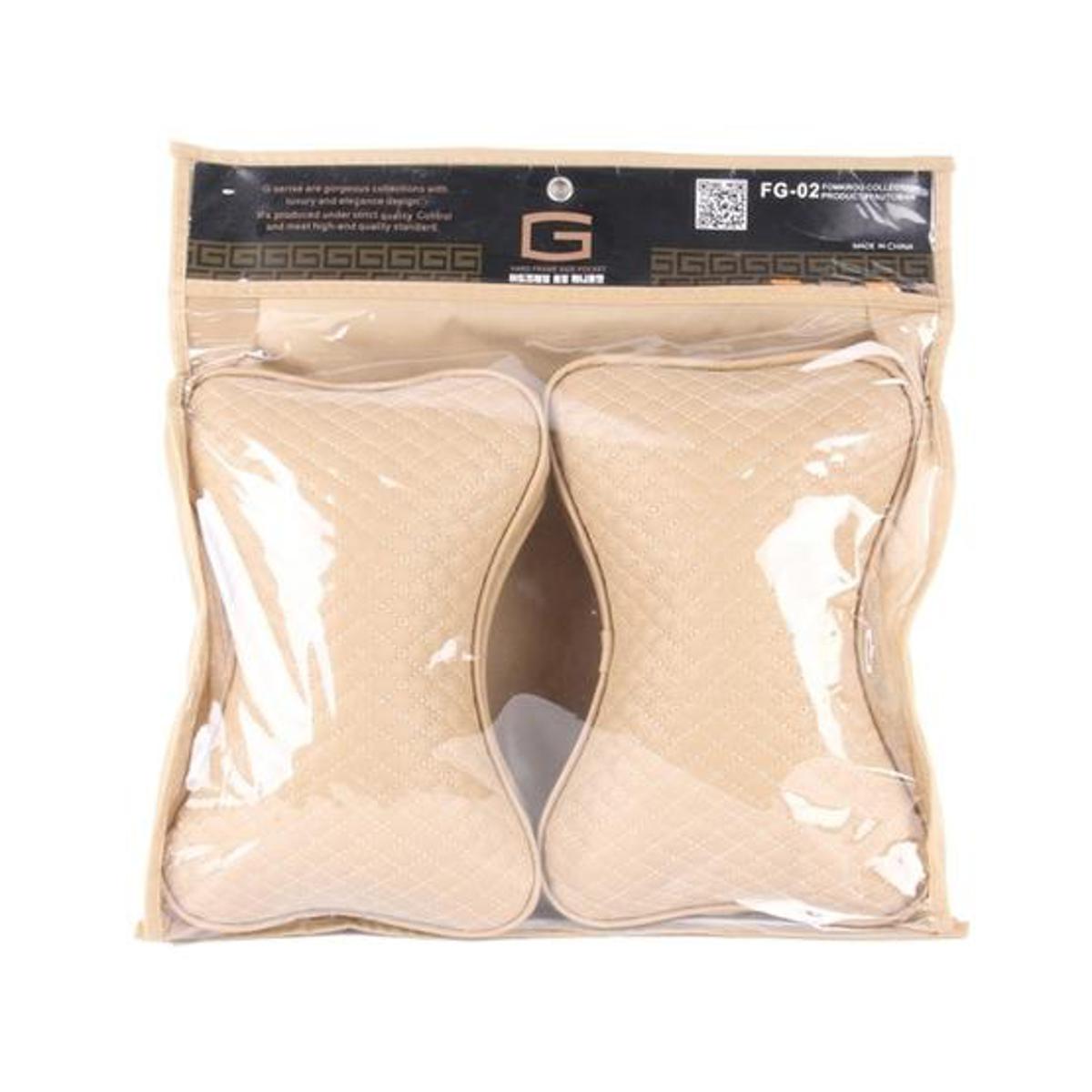 Picture of Car Headrest Pillow Beige ( 2PCS )