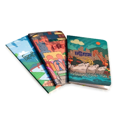 Picture of Dhaka, Syhlet & Chattogram(Ocean) Travel Size Notebook (SN202008122 SN202108148 & SN202130128) 3-Pack